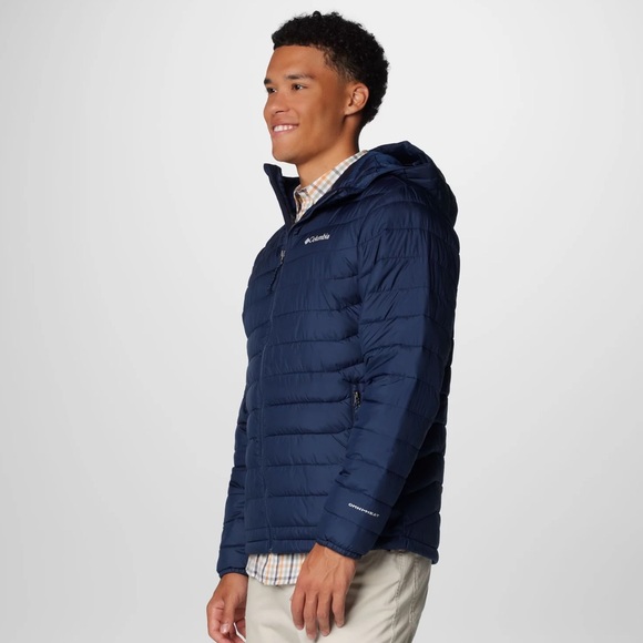 Columbia Men's Powder Lite II Hoodie Jacket Navy Blue Omni-Heat Size S - Picture 4 of 14
